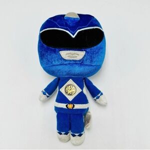Blue Power Ranger plush doll with white diamond and stripes